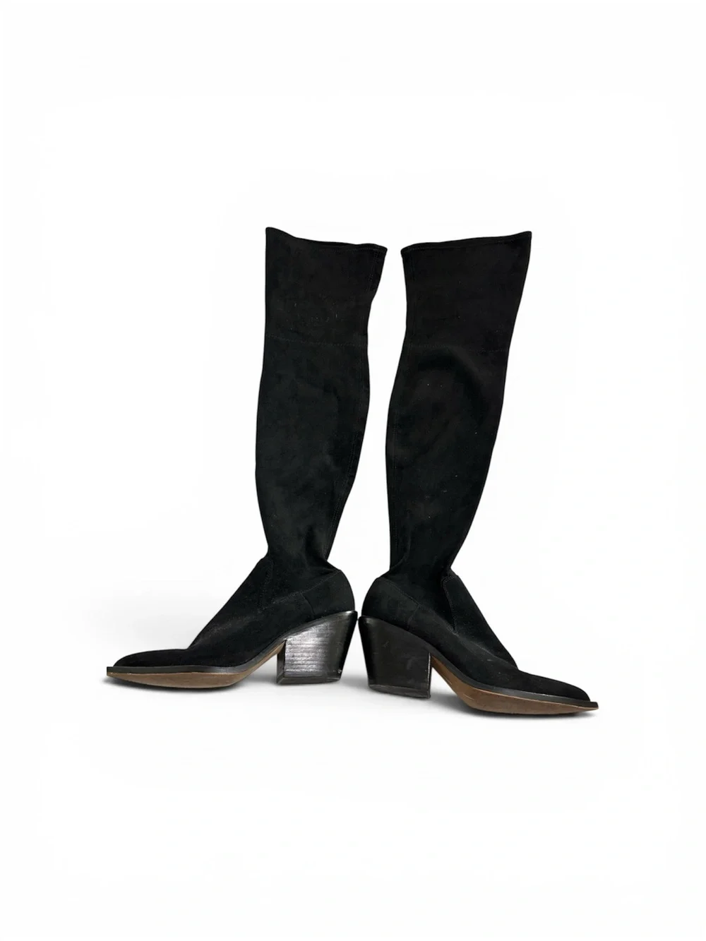 Dolce Vita Neha Thigh High Black Suede Mid Heel Size 8